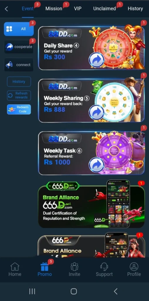 88dd1 Game daily bonus and rewards